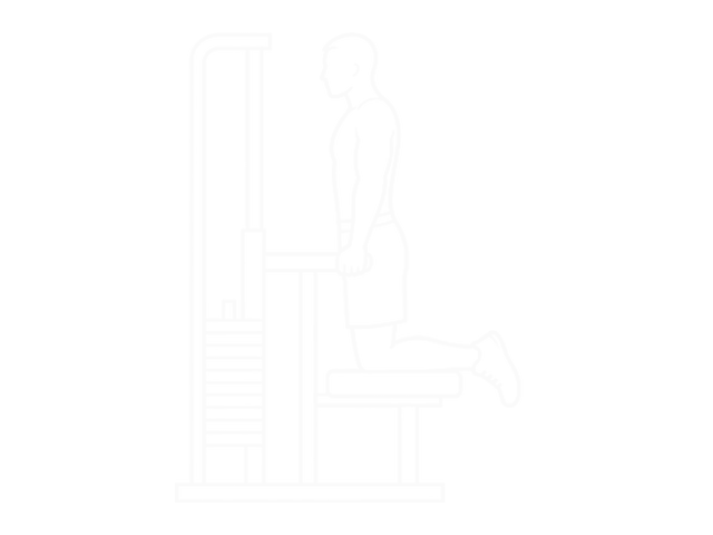 Assisted Chest Dip (Kneeling) — Start