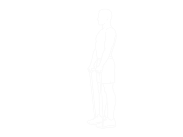 Band Front Raise — Start