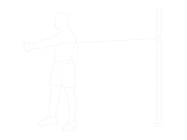 One-Arm Band Twisting Chest Press — 끝