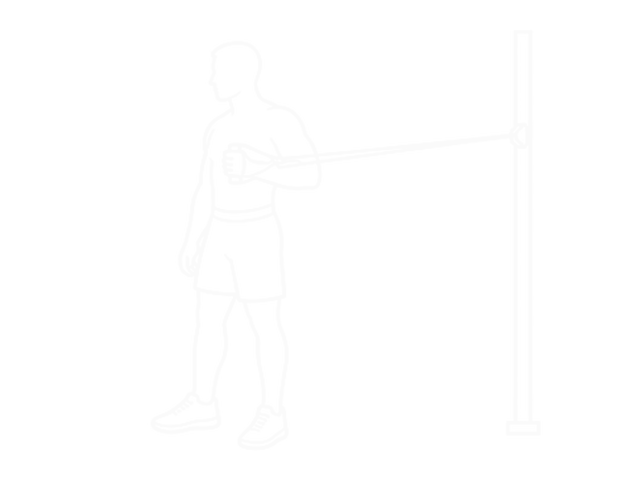 One-Arm Band Twisting Chest Press — 시작