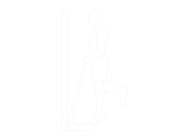 Single-Leg Band Calf Raise — End