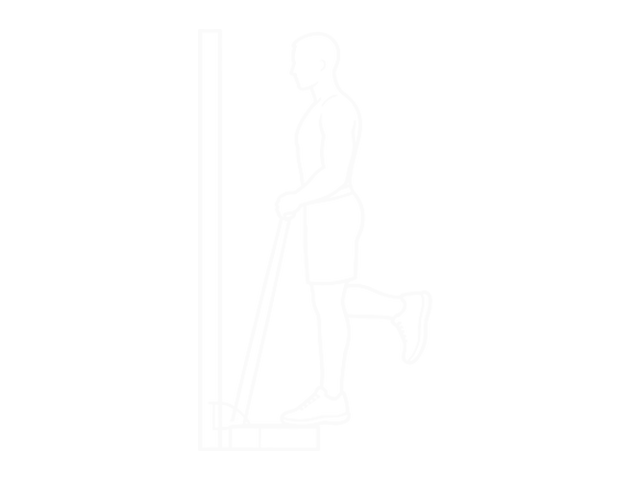 Single-Leg Band Calf Raise — Start