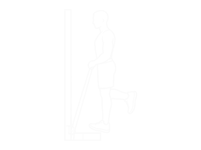 Single-Leg Band Reverse Calf Raise — End