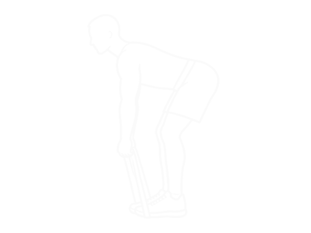 Band Squat Row — Start