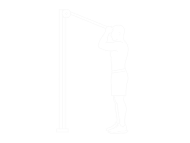 Standing Band Twisting Crunch — Start