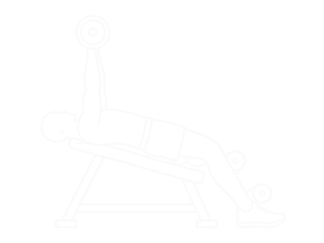 Decline Barbell Close-Grip to Skull Press — End