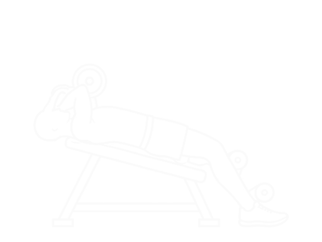 Decline Barbell Close-Grip to Skull Press — Start