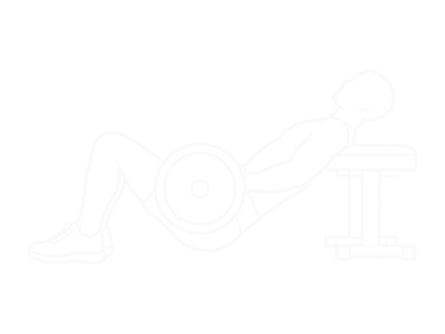 Barbell Glute Bridge Two Legs on Bench — Start