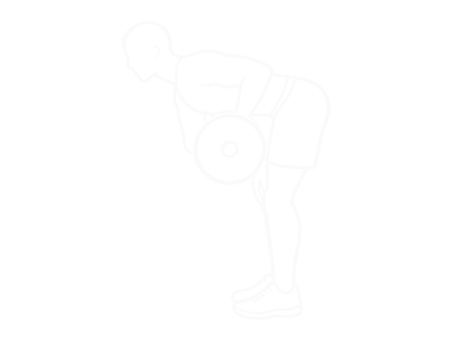 One-Arm Barbell Bent Over Row — End