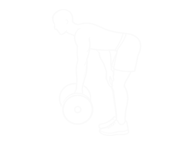 One-Arm Barbell Bent Over Row — Start