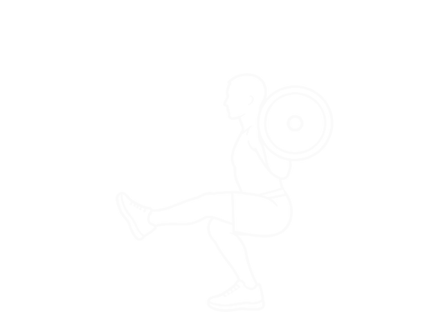 One-Leg Barbell Squat — End