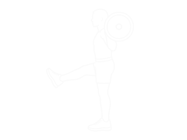 One-Leg Barbell Squat — Start