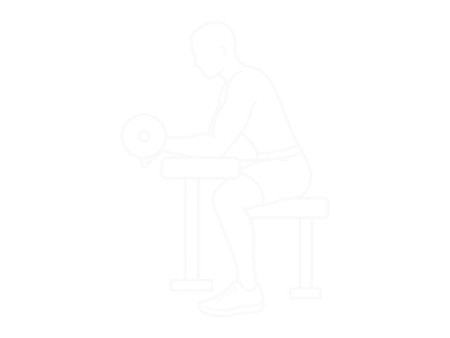 Barbell Palms Down Wrist Curl Over a Bench — End