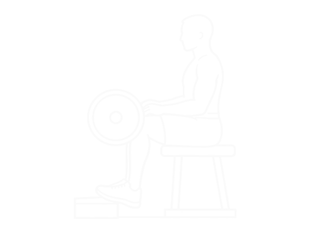 Seated Barbell Calf Raise — Start