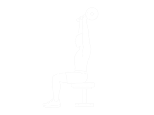 Seated Barbell Close-Grip Behind Neck Triceps Extension — Start