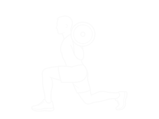 Barbell Squat Jump Step Rear Lunge — End