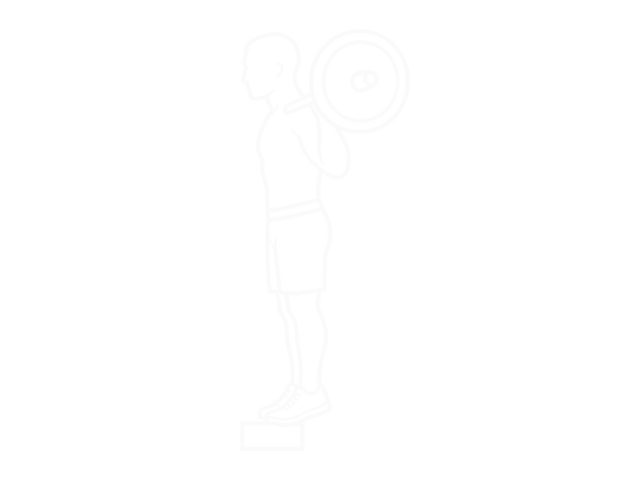 Standing Barbell Calf Raise — End