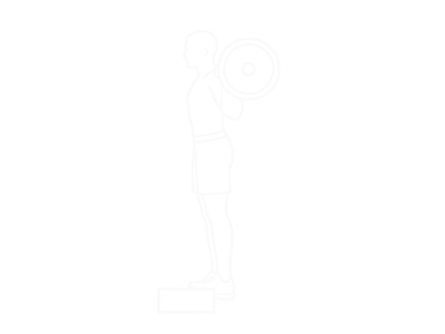Standing Barbell Leg Calf Raise — Start
