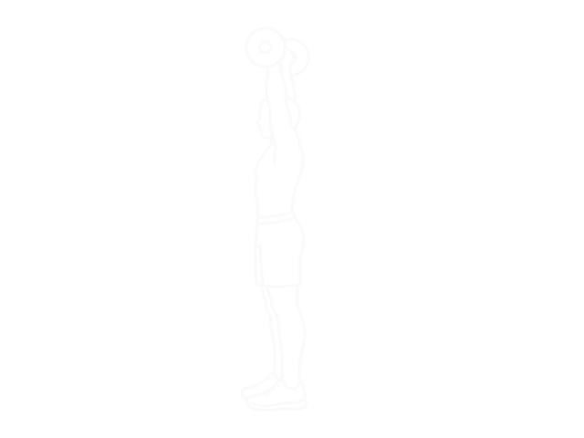 Standing Overhead Barbell Triceps Extension — Start