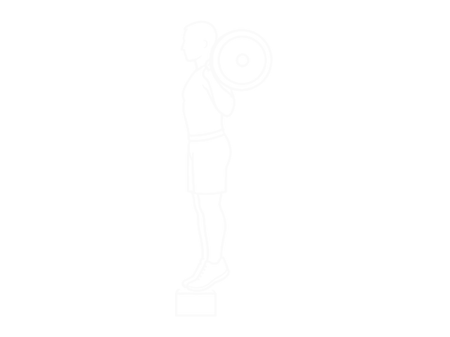 Standing Barbell Rocking Leg Calf Raise — End
