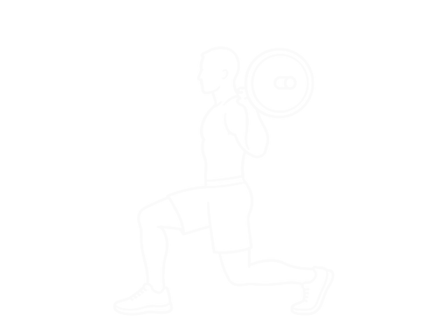 Barbell Walking Lunge — End