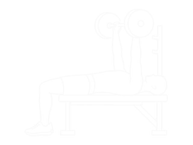 Barbell Wide Bench Press — End