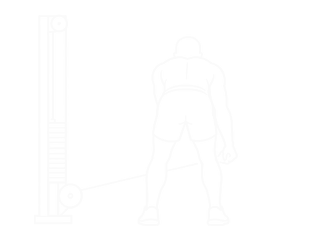 Bent-Over Cable Lateral Raise — Start