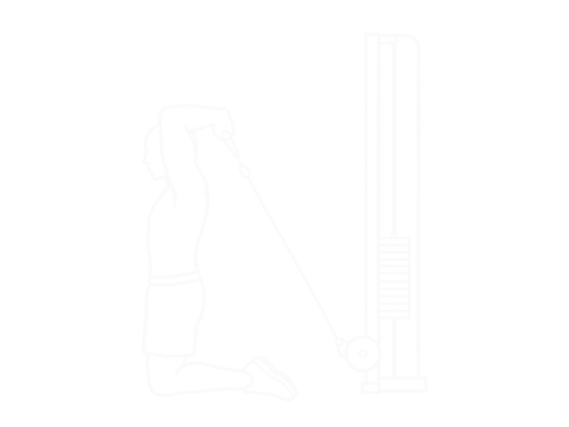 Kneeling Cable Triceps Extension — Start
