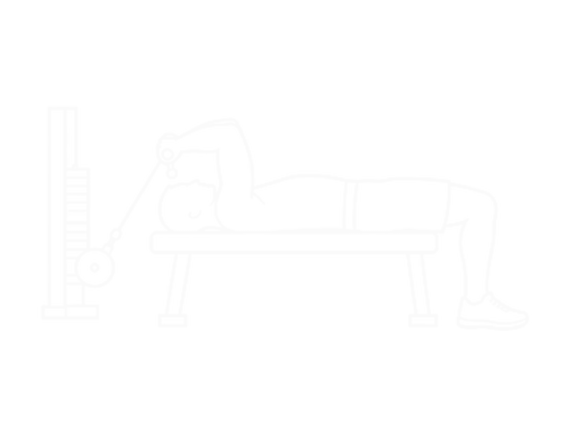 Lying Cable Triceps Extension — Start