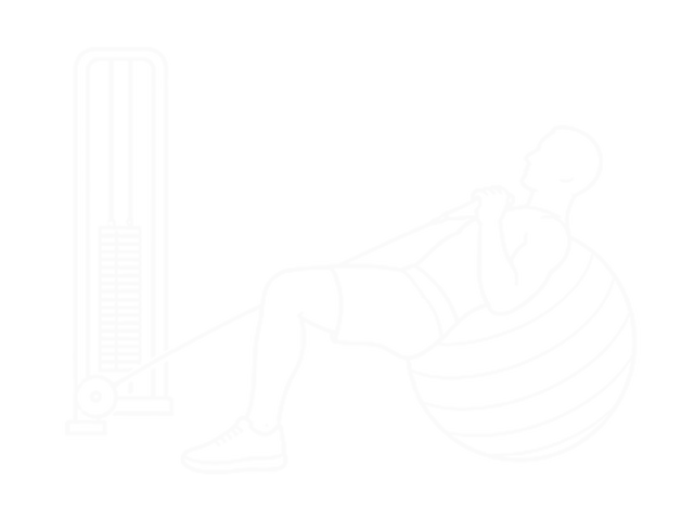 Incline One-Arm Cable Press on Exercise Ball — Start
