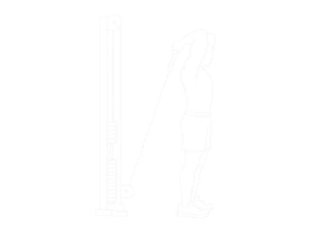 Overhead Cable Triceps Extension (Rope Attachment) — Start
