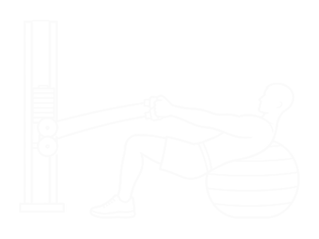 Cable Press on Exercise Ball — End