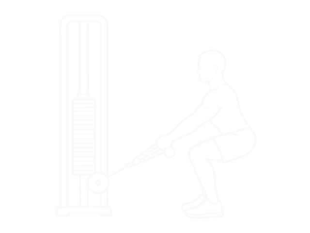 Cable Squat Row (With Rope Attachment) — Start