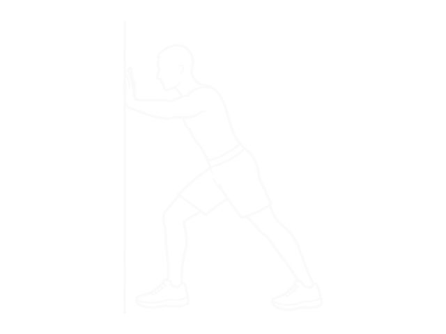 Calf Stretch with Hands Against Wall — 끝