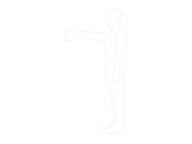 Alternating Dumbbell Front Raise — End