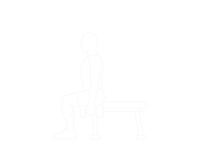 Dumbbell Bench Squat — End