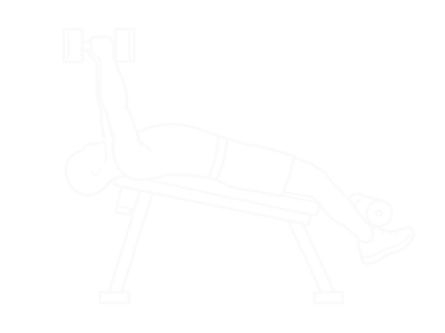 Decline Dumbbell Triceps Extension — End