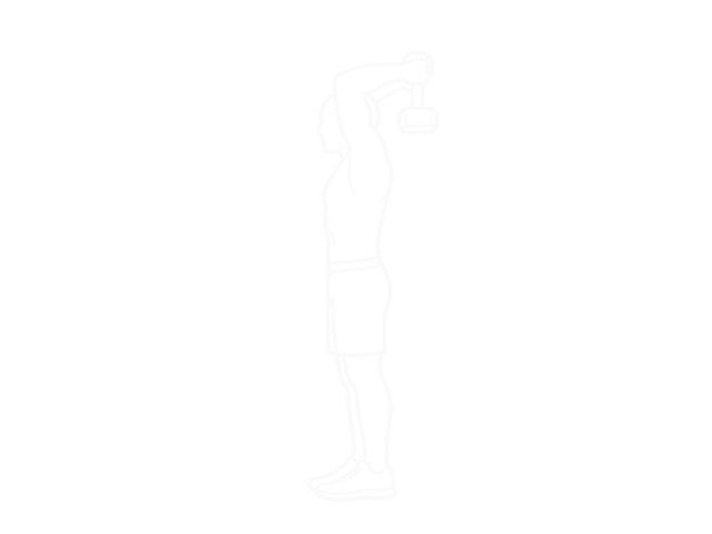 Dumbbell Forward Lunge Triceps Extension — Start