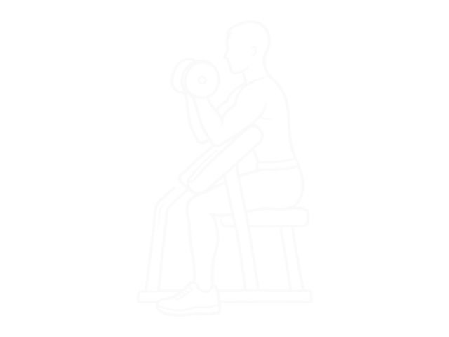 Dumbbell Hammer Preacher Curl — End