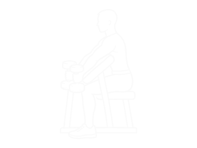 Dumbbell Hammer Preacher Curl — Start