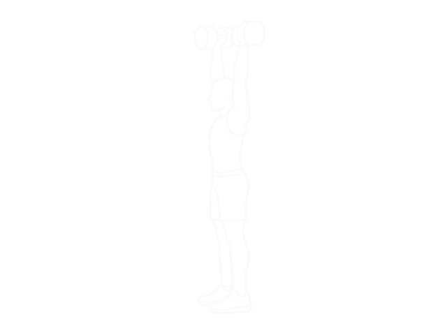 Dumbbell Hang Power Clean to Push Press — End