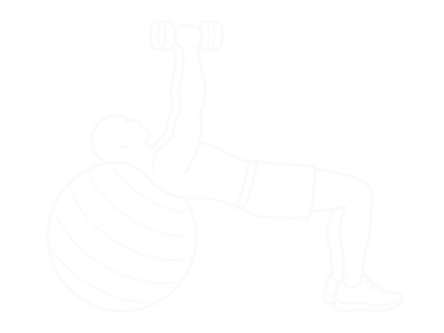Incline Dumbbell Fly on Exercise Ball — Start