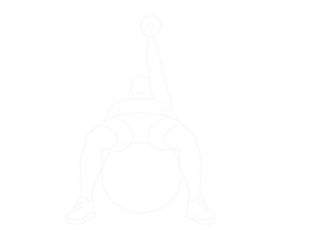 Incline One-Arm Dumbbell Fly on Exercise Ball — Start