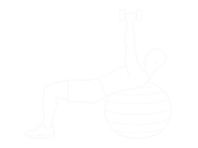 Incline One-Arm Dumbbell Hammer Press on Exercise Ball — 끝