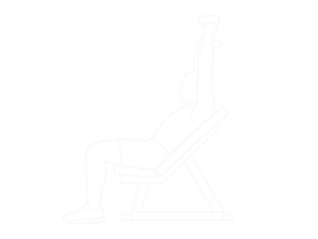 Incline Dumbbell Triceps Extension — End