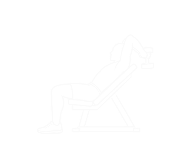Incline Dumbbell Triceps Extension — Start