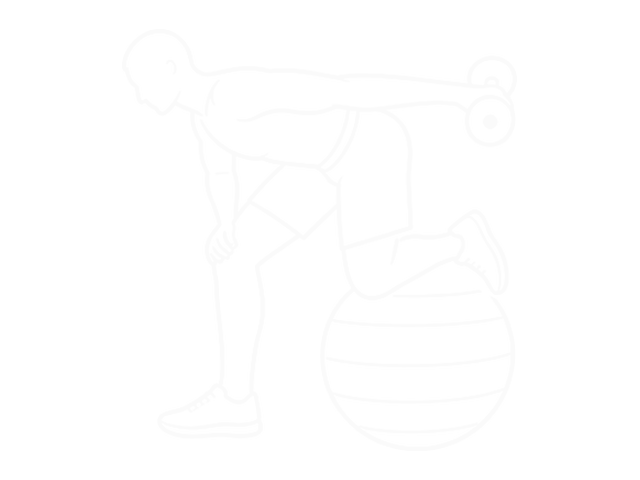 Dumbbell Kickbacks on Exercise Ball — 끝