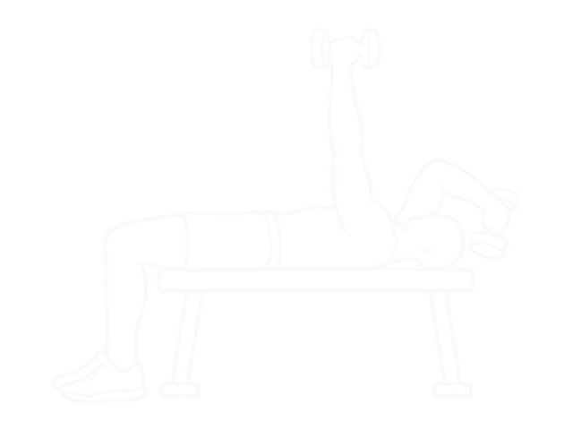 Lying Dumbbell Alternate Extension — Start