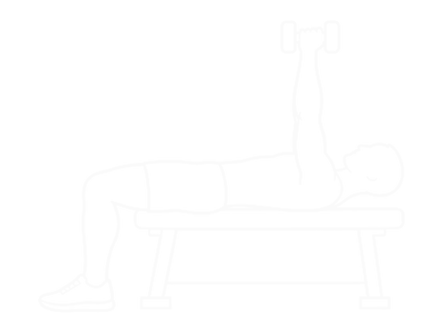 Lying Dumbbell Elbow Press — End