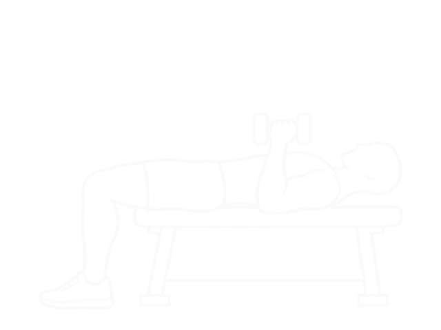 Lying Dumbbell Elbow Press — Start